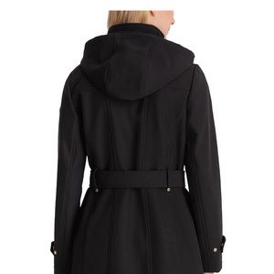 New Michael Kors Hooded Belted Raincoat